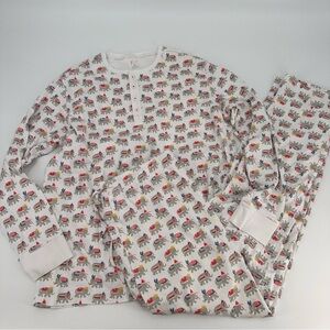 Roller Rabbit Holiday Elephant Pajamas Set 100% Cotton Women’s XL